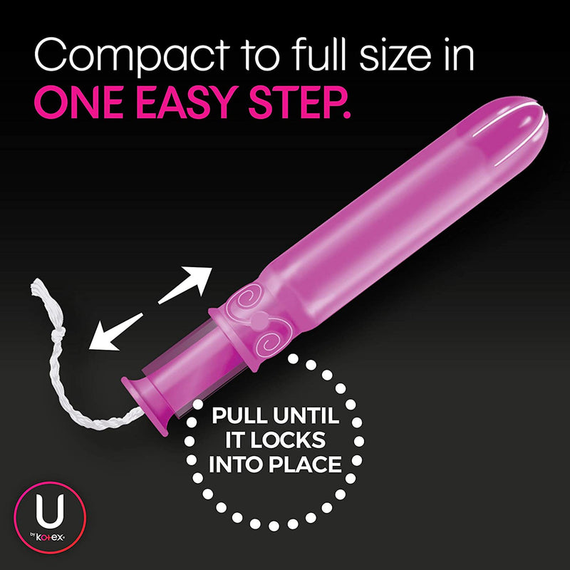 U by Kotex® Click® Tampon Regular Absorbency Plastic Applicator Individually Wrapped (1184198_PK) 16/PK