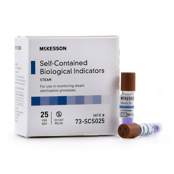 McKesson Sterilization Biological Indicator Vial Steam (524877_CS) 250/CS