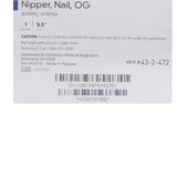 McKesson Performance Nail Nipper Concave Jaw 5-1/2 Inch Length Chrome Covered Stainless Steel (487549_EA) 1/EA