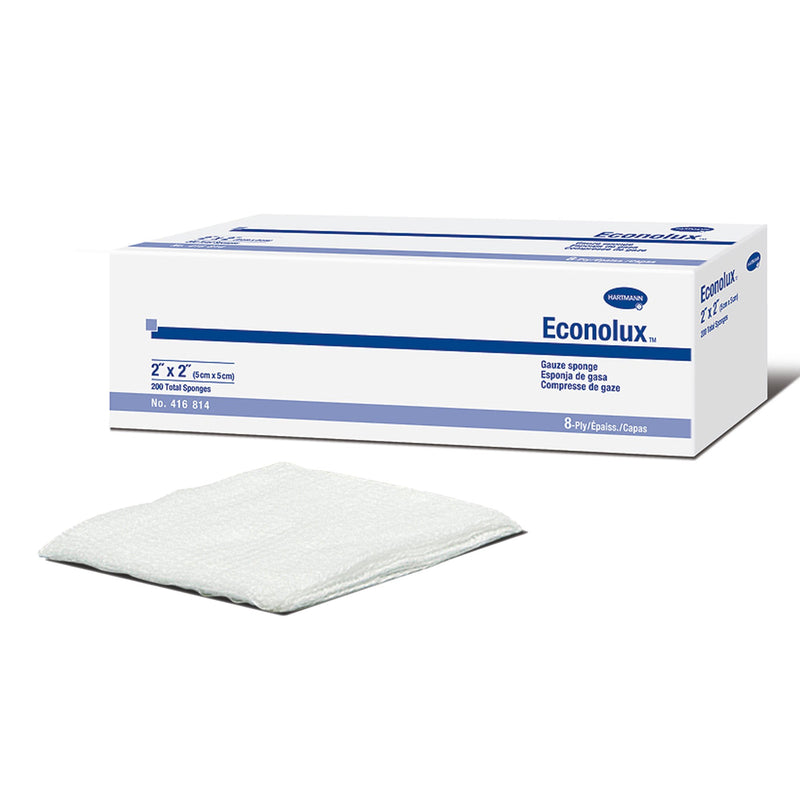 Econolux® Gauze Sponge 2 X 2 Inch 8-Ply NonSterile 200 per Pack (575852_BX) 200/BX