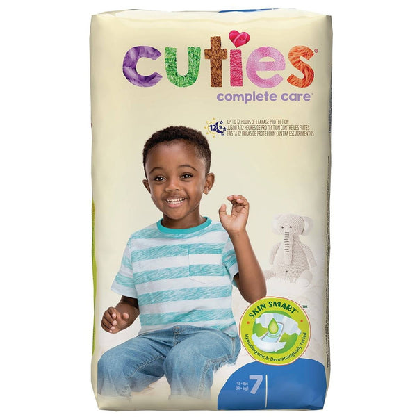 Cuties® Complete Care Unisex Baby Diaper Size 7 Disposable Heavy Absorbency (1206485_PK) 25/PK