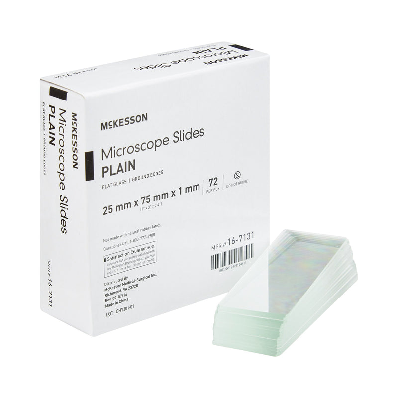 McKesson Microscope Slide 1 X 3 Inch X 1 mm Plain (464497_CS) 20/CS