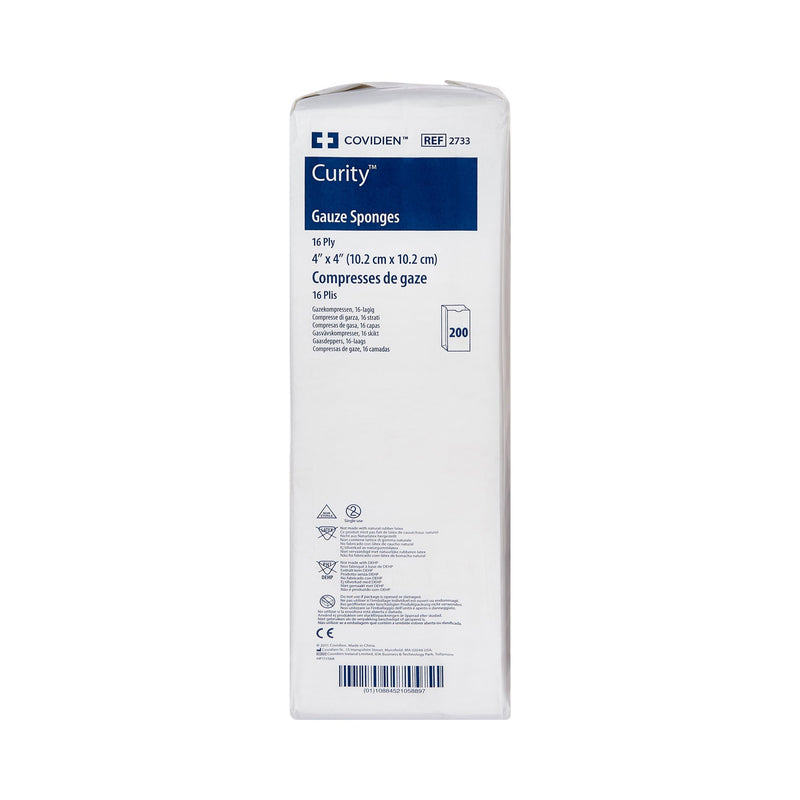 Curity™ Gauze Sponge 4 X 4 Inch 16-Ply Square NonSterile 200 per Pack (10287_EA) 1/EA