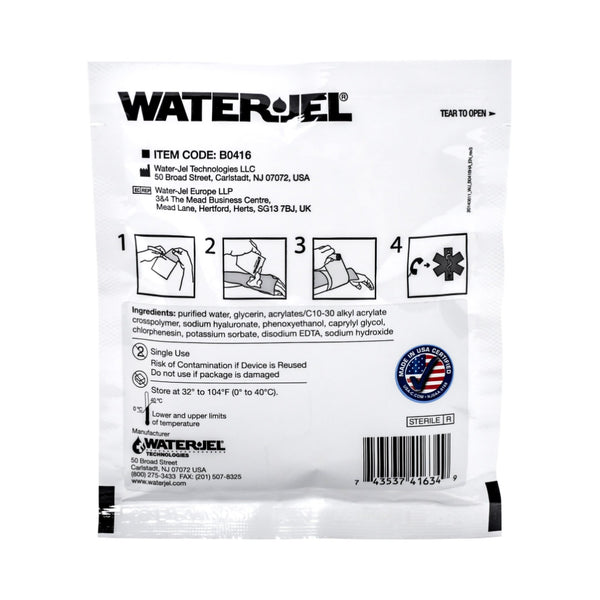 Water-Jel® First Responder Hydrogel Burn Dressing Sheet 4 X 16 Inch Sterile (1071033_CS) 28/CS