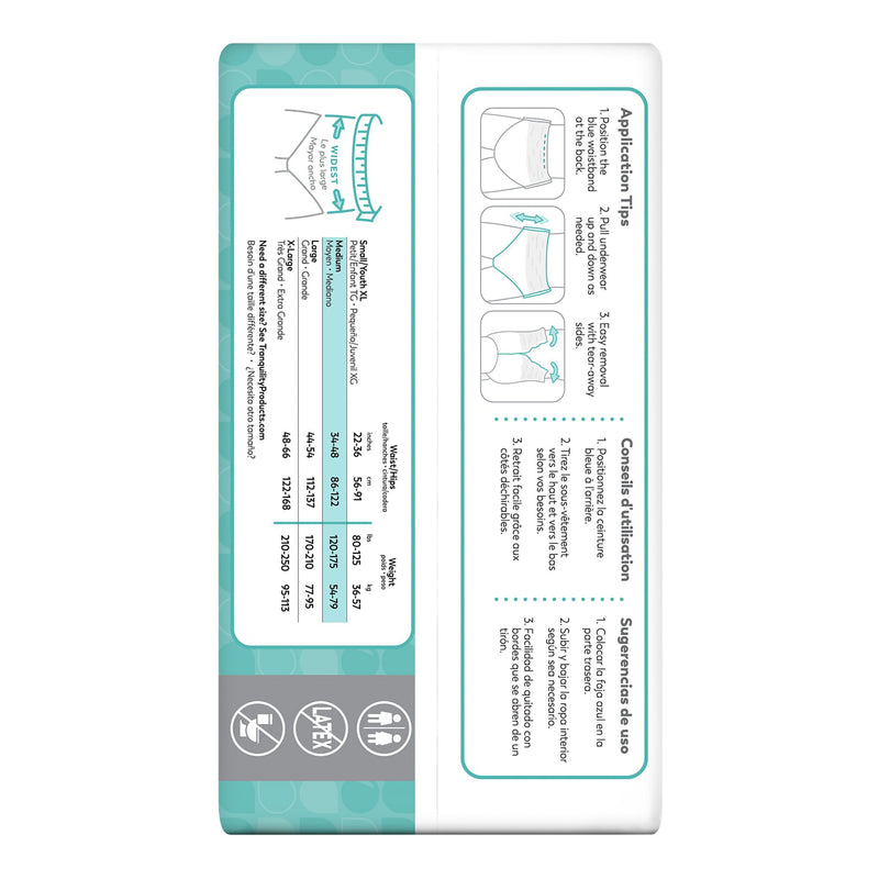 Tranquility® Essential Unisex Adult Absorbent Underwear Pull On with Tear Away Seams Medium Disposable Heavy Absorbency (418716_CS) 80/CS