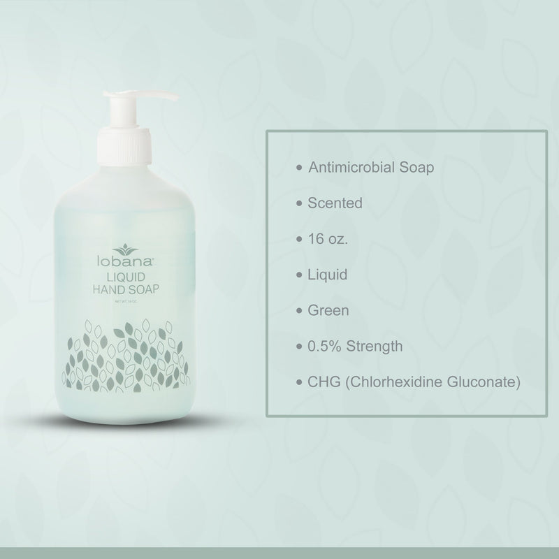 Lobana® Antimicrobial Soap Liquid 16 oz. Pump Bottle Scented (204222_EA) 1/EA