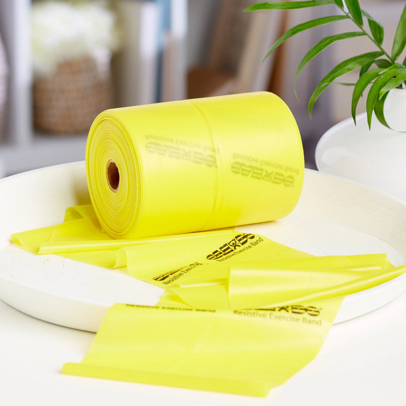 McKesson CanDo® Exercise Resistance Band Yellow 5 Inch X 50 Yard X-Light Resistance (1073307_EA) 1/EA
