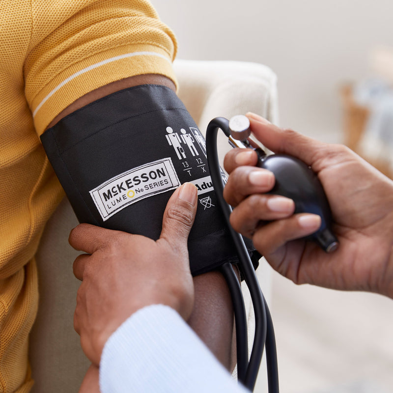 McKesson LUMEON™ Reusable Blood Pressure Cuff and Bulb 23 to 40 cm Arm Nylon Cuff Adult Cuff (803206_CS) 15/CS