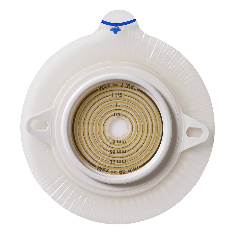Assura®2 Ostomy Barrier Trim to Fit, Extended Wear Silicone Based Adhesive 60 mm Flange Blue Code System Synthetic Resin 3/8 to 2-1/4 Inch Opening (457945_EA) 1/EA