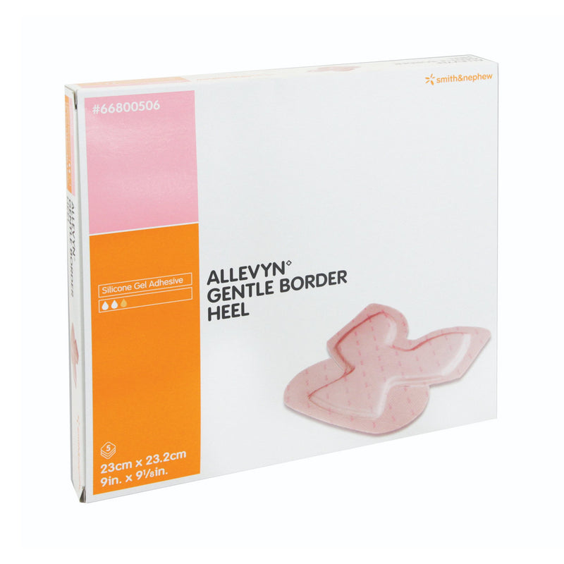 Allevyn Gentle Border Heel Foam Dressing 9 X 9-1/8 Inch With Border Film Backing Silicone Gel Adhesive Heel Sterile (729695_CS) 35/CS