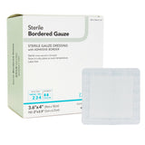 DermaRite® Bordered Gauze Island Dressing 3-3/5 X 4 Inch Square Sterile (946442_EA) 1/EA