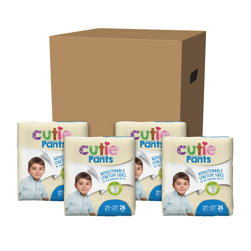Cutie Pants® Male Toddler Training Pants Size 2T to 3T Disposable Heavy Absorbency (831574_CS) 104/CS