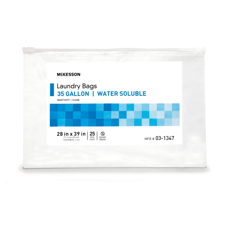 McKesson Hot Water Soluble Laundry Hamper Bag 30 to 35 gal. 28 X 39 Inch Disposable (1147894_PK) 25/PK