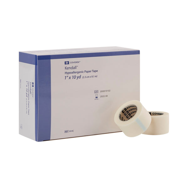Kendall™ Hypoallergenic Hypoallergenic Medical Tape White 1 Inch X 10 Yard Paper NonSterile (696197_CS) 120/CS