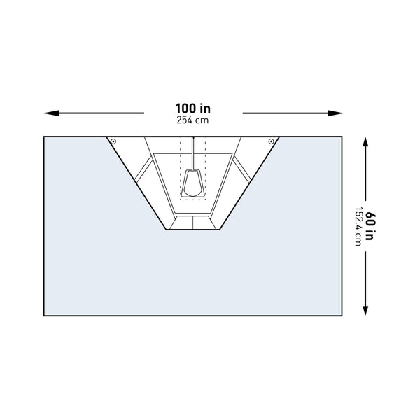 McKesson Orthopedic Drape Heavy-Duty Shoulder Arthroscopy Drape 100 W X 60 L Inch Sterile (1101304_PK) 1/PK