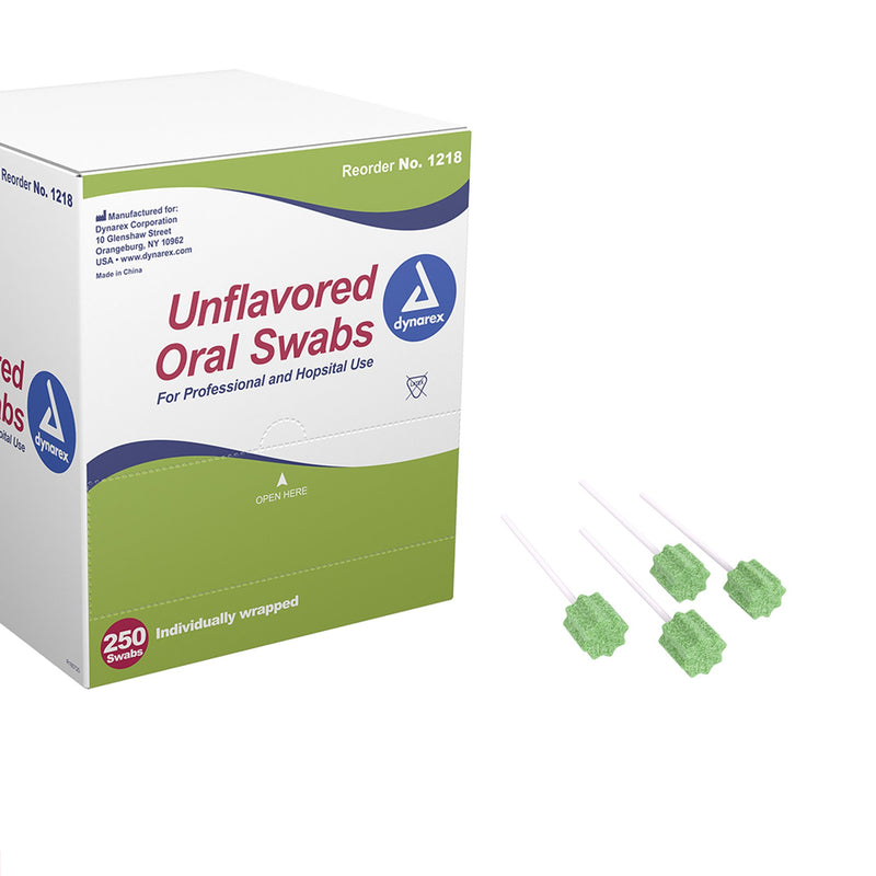 Dynarex® Oral Swab Untreated Foam Tip 1 per Pack (805965_BX) 250/BX