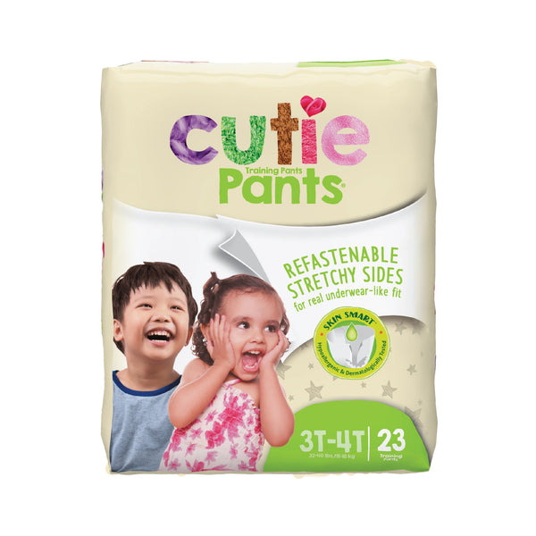 Cutie Pants® Unisex Toddler Training Pants Pull On with Tear Away Seams Size 3T to 4T Disposable Heavy Absorbency (810359_CS) 92/CS