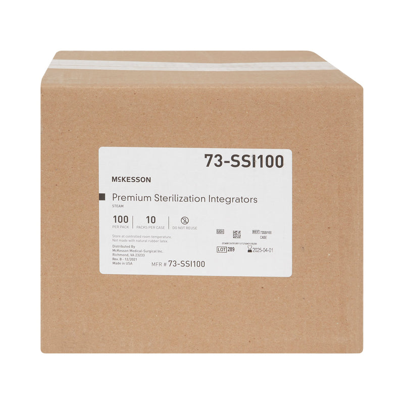 McKesson Sterilization Chemical Integrator Strip Steam 4 Inch Length (524536_PK) 1/PK