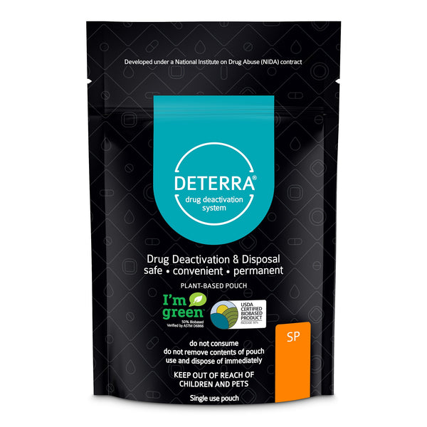 Deterra® Drug Disposal Pouch Small, 15 Pill or 2 Patch or 2 oz. Liquid Capacity (1178048_EA) 1/EA