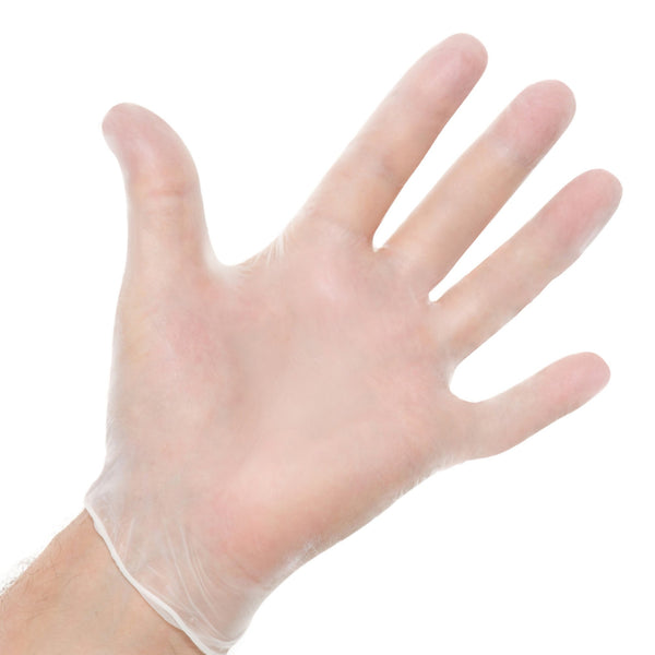 Halyard™ Exam Glove Medium NonSterile Vinyl Standard Cuff Length Smooth White Not Rated (447638_BX) 100/BX