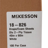 McKesson General Purpose Drape Physical Exam Drape 40 W X 60 L Inch NonSterile (146455_CS) 100/CS