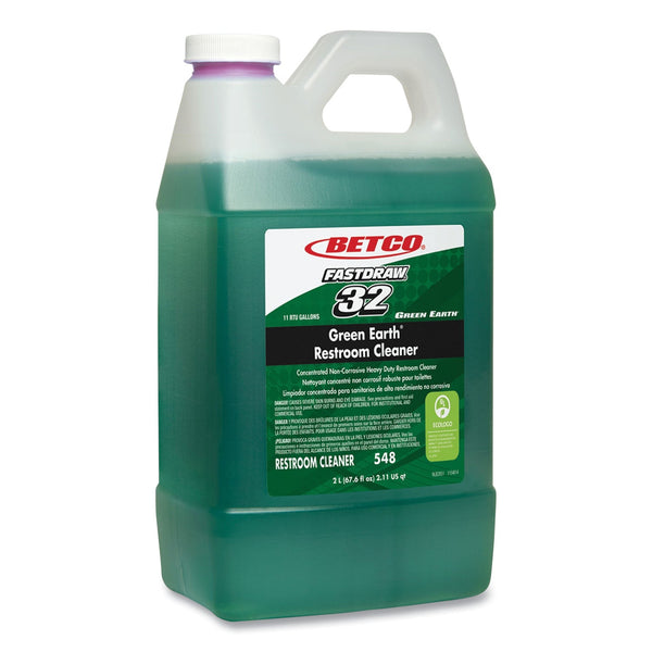 Betco® Fastdraw 32 Green Earth Restroom Cleaner, Citrus Floral, 2 L Bottle, 4/Carton (BET5484700) Case of 4