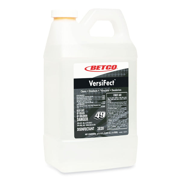 Betco® VersiFect Cleaner Disinfectant, Fresh Scent, 2 L Bottle, 4/Carton (BET38204700) Case of 4