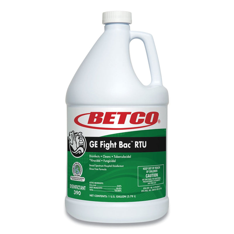 Betco® GE Fight Bac RTU Disinfectant, Fresh Scent, 1 gal Bottle, 4/Carton (BET3900400) Case of 4