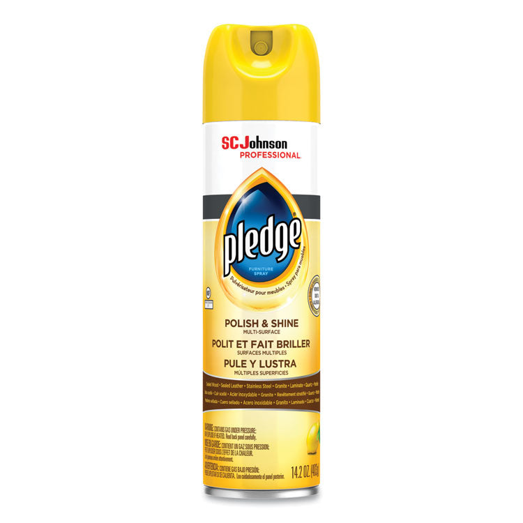 Pledge® Furniture Polish, Lemon, 14.2 oz Aerosol Spray (SJN301168EA)