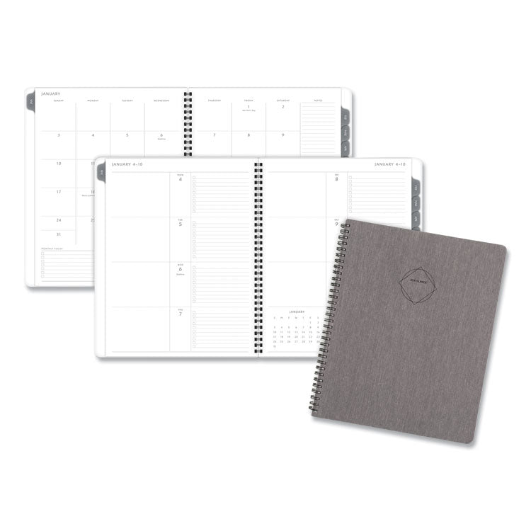 AT-A-GLANCE® Elevation Linen Weekly/Monthly Planner, 11 x 8.5, Charcoal Cover, 12-Month (Jan to Dec): 2023 (AAG75955L05)