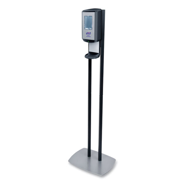 PURELL® CS8 Hand Sanitizer Floor Stand with Dispenser, 1,200 mL, 13.5 x 5 x 28.5, Graphite (GOJ7418DS)