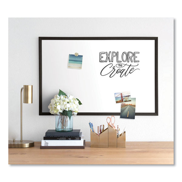 U Brands Magnetic Dry Erase Board with MDF Frame, 35 x 23, White Surface, Black Frame (UBR311U0001) Each