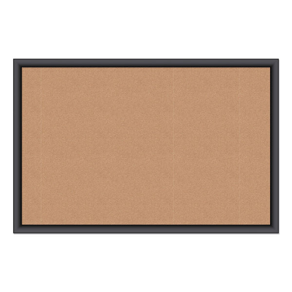 U Brands Cork Bulletin Board, 35 x 23, Tan Surface, Black Frame (UBR301U0001)
