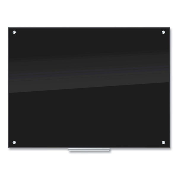 U Brands Glass Dry Erase Board, 47 x 35, Black Surface (UBR171U0001) Each