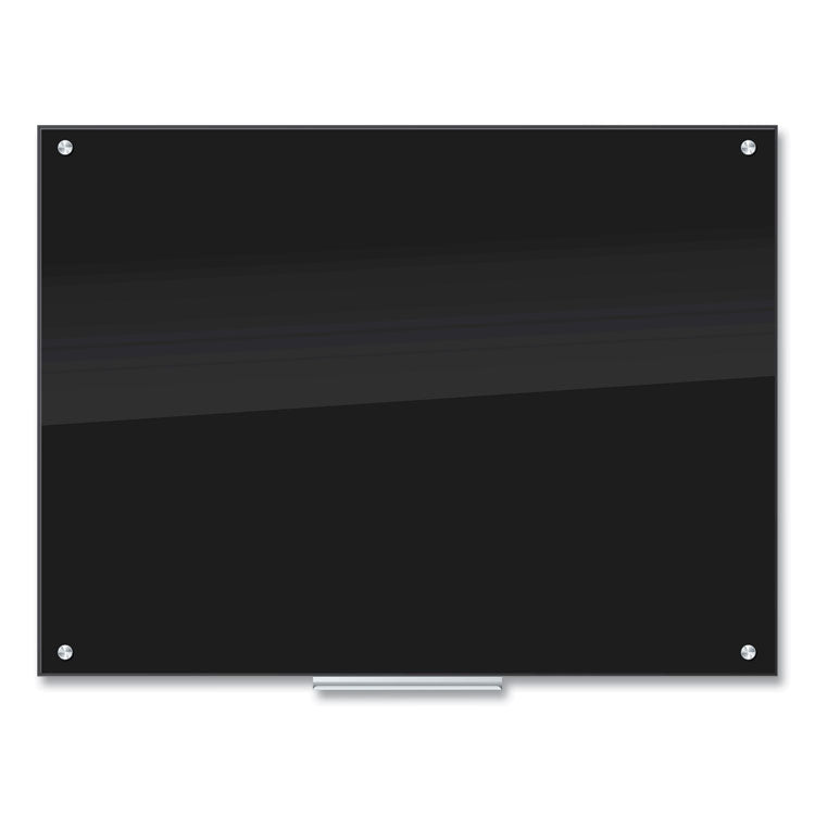 U Brands Glass Dry Erase Board, 47 x 35, Black Surface (UBR171U0001) Each