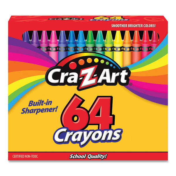 Cra-Z-Art® Crayons, 64 Assorted Colors, 64/Pack (CZA10202WM16) Pack of 64