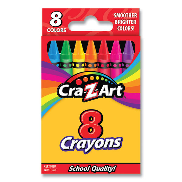 Cra-Z-Art® Crayons, 8 Assorted Colors, 8/Pack (CZA1021248) Pack of 8