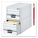 Bankers Box® STOR/DRAWER Basic Space-Savings Storage Drawers, Legal Files, 16.75" x 19.5" x 11.5", White/Blue, 6/Carton (FEL00722) Carton of 6