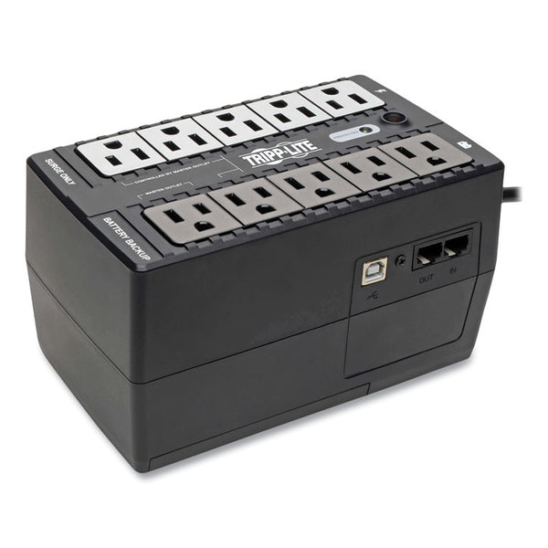 Tripp Lite ECO Series Energy-Saving Standby UPS, 10 Outlets, 550 VA, 316 J (TRPECO550UPS)