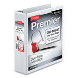 Cardinal® Premier Easy Open ClearVue Locking Slant-D Ring Binder, 3 Rings, 2" Capacity, 11 x 8.5, White (CRD10320) Each