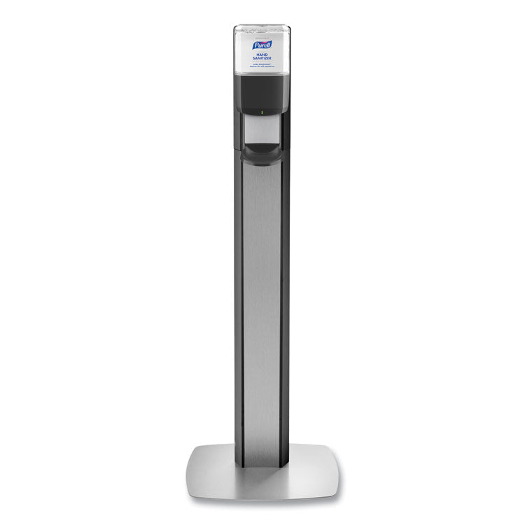 PURELL® MESSENGER ES6 Graphite Panel Floor Stand with Dispenser, 1,200 mL, 16.75 x 6 x 40, Graphite/Silver (GOJ7316DSSLV) Each