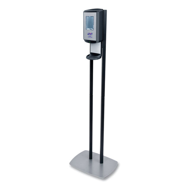 PURELL® CS6 Hand Sanitizer Floor Stand with Dispenser, 1,200 mL, 13.5 x 5 x 28.5, Graphite/Silver (GOJ7416DS)