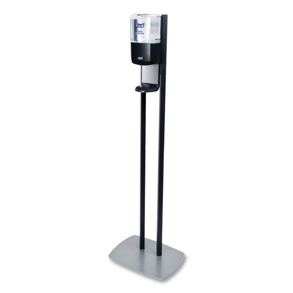 PURELL® ES6 Hand Sanitizer Floor Stand with Dispenser, 1,200 mL, 13.5 x 5 x 28.5, Graphite/Silver (GOJ7216DS)