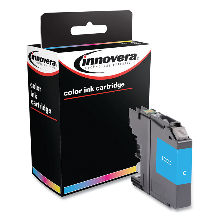 Innovera® Remanufactured Cyan High-Yield Ink, Replacement for LC203C, 550 Page-Yield, Ships in 1-3 Business Days (IVRLC203C) Each