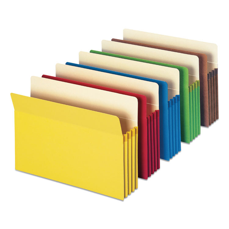 Smead™ Colored File Pockets, 3.5" Expansion, Letter Size, Assorted Colors, 5/Pack (SMD73892)