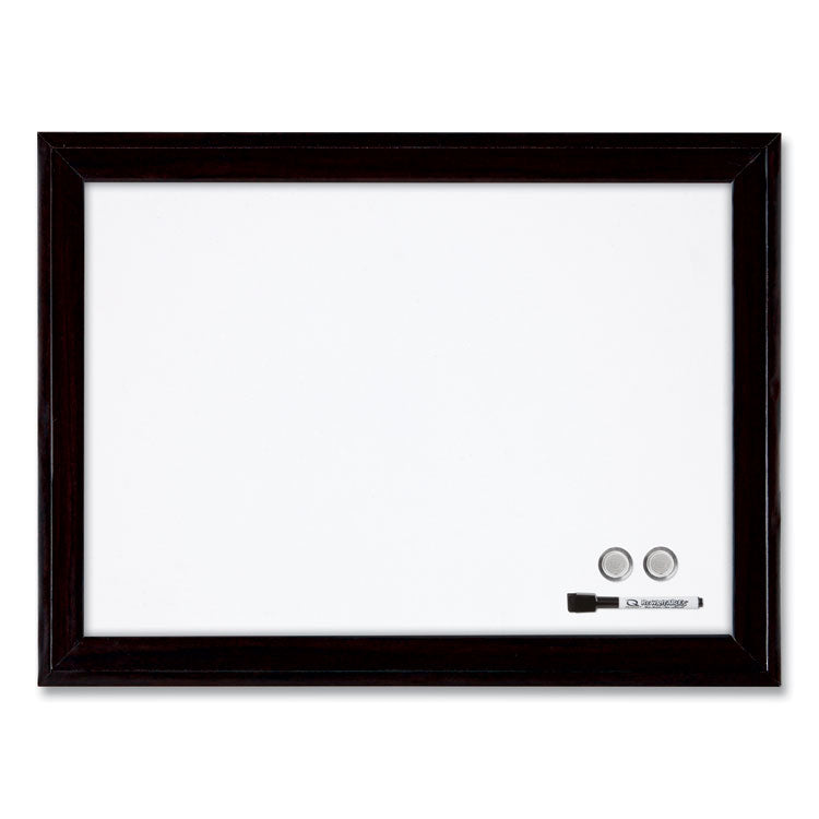 Quartet® Home Decor Magnetic Dry Erase Board, 23 x 17, White Surface, Black Wood Frame (QRT79282) Each