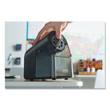 X-ACTO® Model 1670 School Pro Classroom Electric Pencil Sharpener, AC-Powered, 4 x 7.5 x 7.5, Black/Gray/Smoke (EPI1670X)