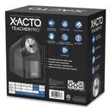 X-ACTO® Model 1675 TeacherPro Classroom Electric Pencil Sharpener, AC-Powered, 4 x 7.5 x 8, Black/Silver/Smoke (EPI1675X)