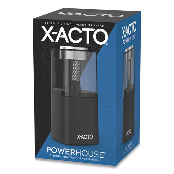X-ACTO® Model 1799 Powerhouse Office Electric Pencil Sharpener, AC-Powered, 3 x 3 x 7, Black/Silver/Smoke (EPI1799X)