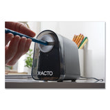 X-ACTO® Model 19501 Mighty Mite Home Office Electric Pencil Sharpener, AC-Powered, 3.5 x 5.5 x 4.5, Black/Gray/Smoke (EPI19501X)